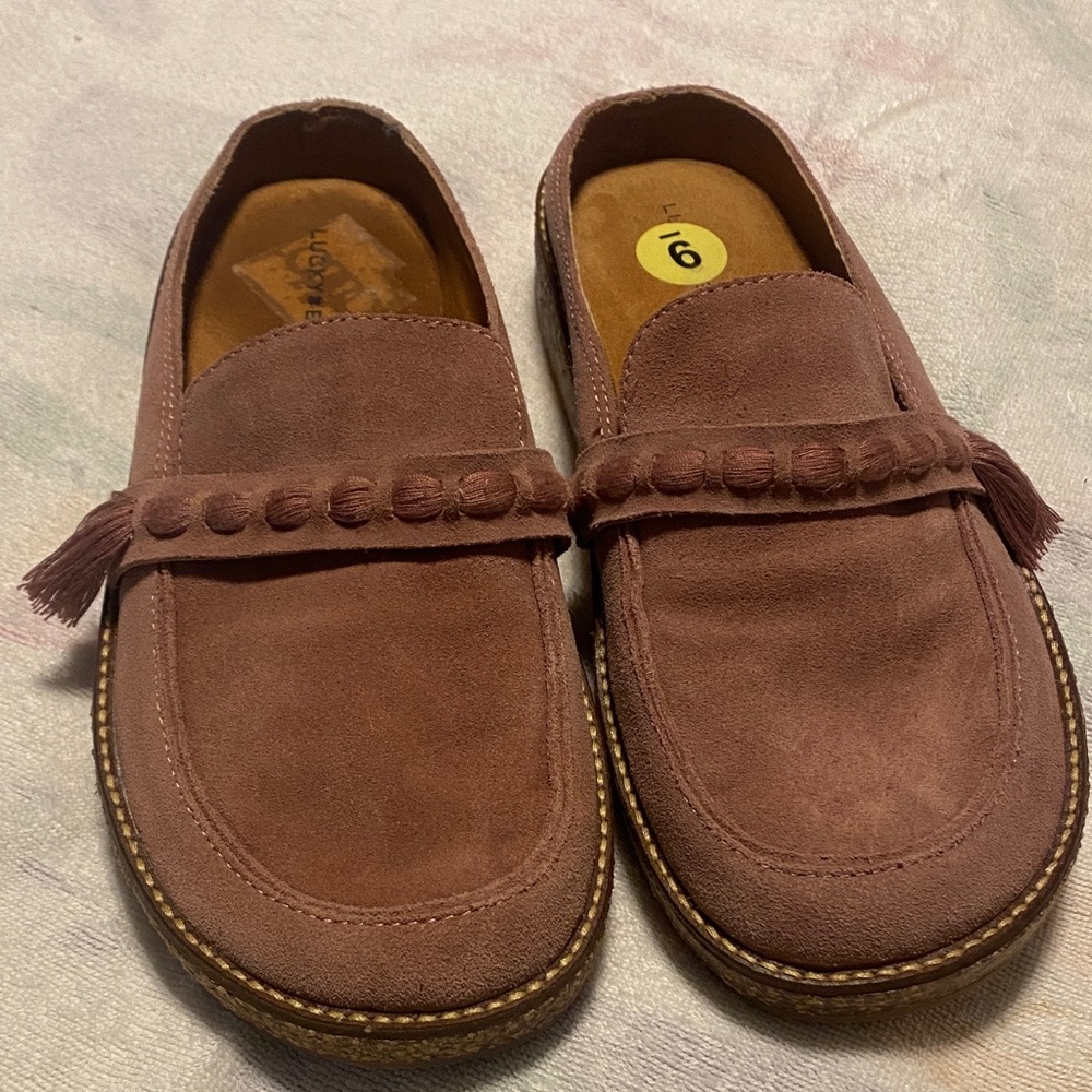 Women’s Suede Loafers - mauve